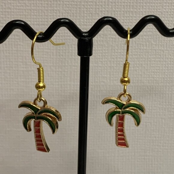 Palm Tree Earring, Tree Earring, Coconut Tree, Beach Earring, Gift Idea, Nature - Picture 6 of 7